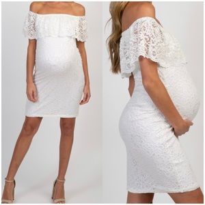 PinkBlush lace Maternity dress